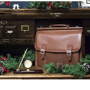 NWT leather briefcase